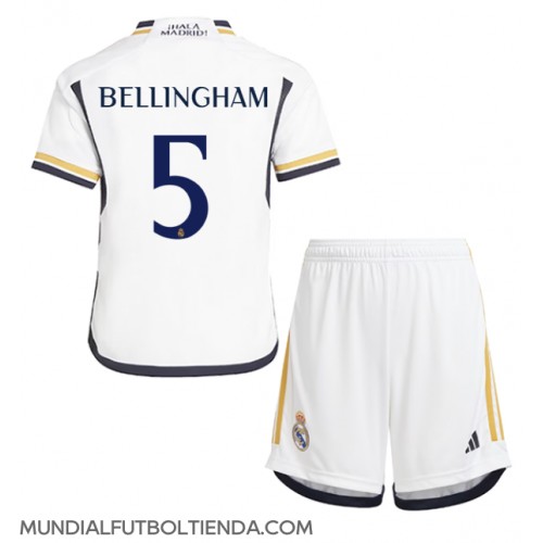 Camiseta 2ª Real Madrid Jude Bellingham 5 Niño 2023-2024 Manga Corta
